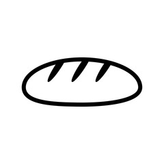 Bread Icon Vector Simple Design
