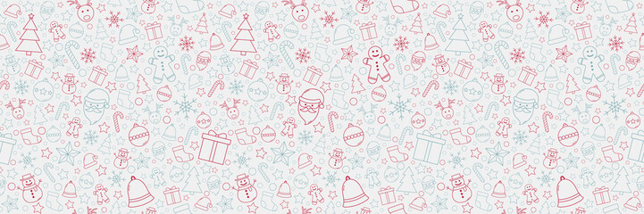 Christmas seamless pattern. Wallpaper concept. Vector
