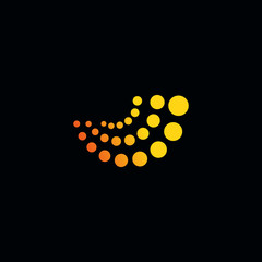 Abstract logo. Vector logo. Yellow logo. Circle logo. Chemistry logo. Best logo. Bubbles logo. Balloons logo. Kids game logo. Children game logo. Medical logo. Colour logo. Vortex logo. Loading logo.