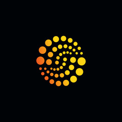 Abstract logo. Vector logo. Yellow logo. Circle logo. Chemistry logo. Best logo. Bubbles logo. Balloons logo. Kids game logo. Children game logo. Medical logo. Colour logo. Vortex logo. Loading logo.