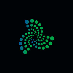 Abstract logo. Vector logo. Green logo. Circle logo. Chemistry logo. Best logo. Bubbles logo. Balloons logo. Kids game logo. Children game logo. Medical logo. Colour logo. Vortex logo. Loading logo.