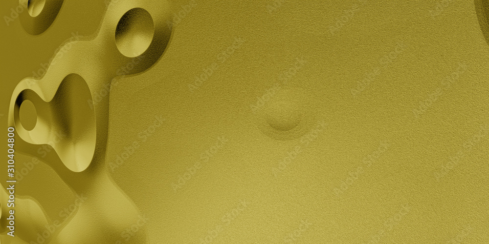 Aufkleber gold abstract futuristic background with round geometry and copy space for text, large empty space, 