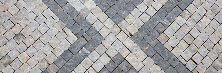 Straßenpflaster mit Muster