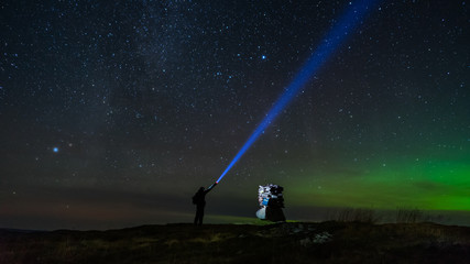 Northern light over Toppenhytta 03 Oct 2016
