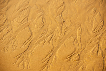 Close up, beach sand In sun soft texture. Background.