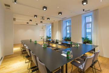 Interior of a conference room in a hotel