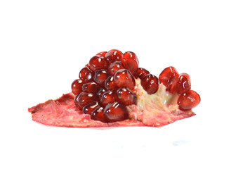 red pomegranate isolated on white background
