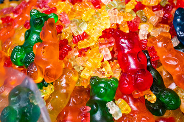 close up a background from colorful sweets of sugar candies