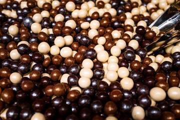 various chocolates as a background - sweet food