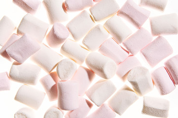 Marshmallows background close up