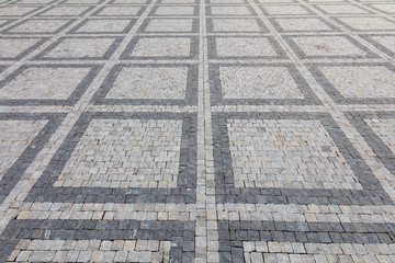 Straßenpflaster mit Muster