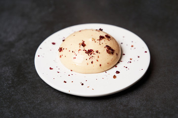 Cereal Chips with Seeds and kimchi mayonnaise sauce on dark background