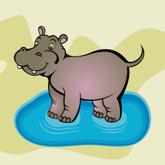 Illustration of hippo