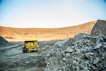 truck in quarry