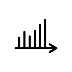 chart icon vector. A thin line sign. Isolated contour symbol illustration