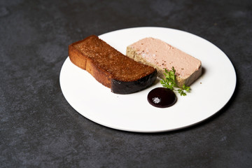 Chicken liver pate with blackcurrant,fig sauce and toasted bread