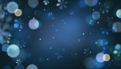 Obraz na płótnie Canvas Winter blue abstract background with snowflakes vector template