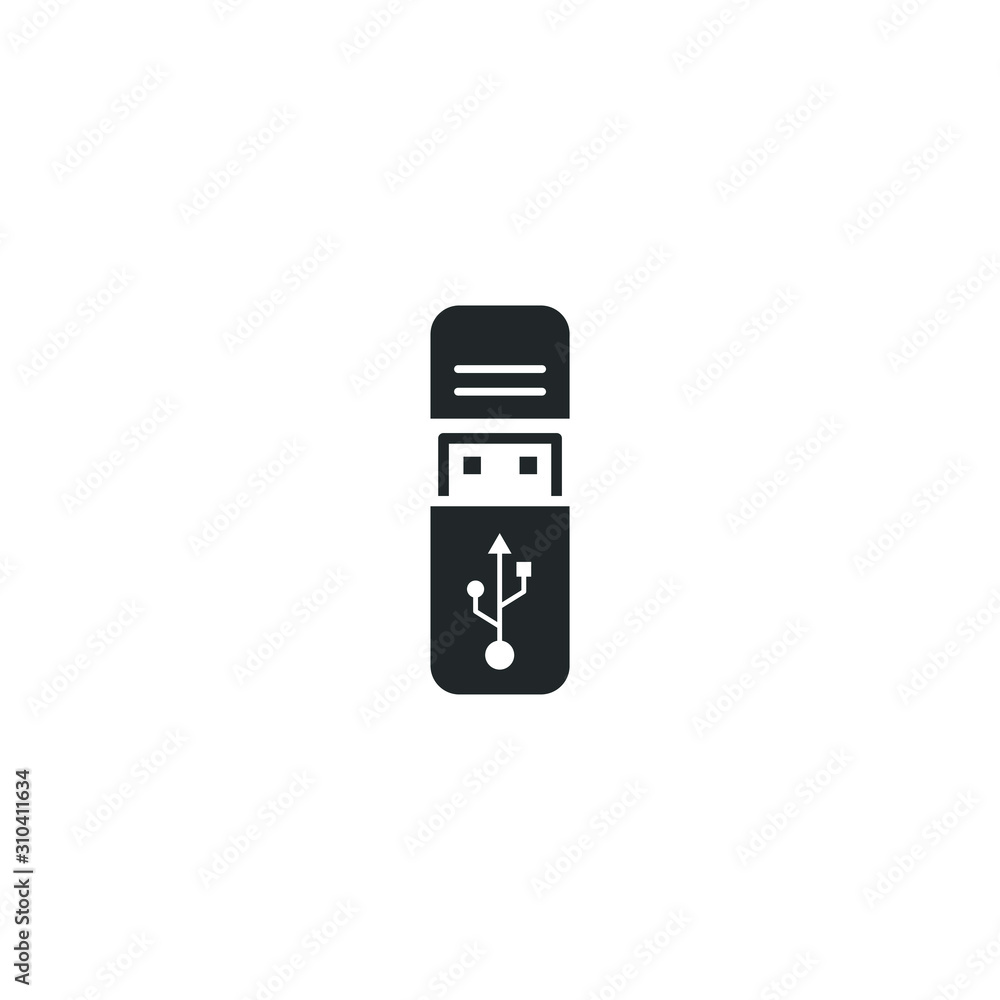 Leinwandbilder usb icon template color editable. flash drive symbol vector sign isolated on white background illust