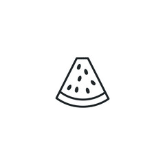 Watermelon icon template color editable. Watermelon sliced ripe symbol vector sign isolated on white background illustration for graphic and web design.