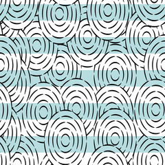 Fototapeta na wymiar Vector seamless background with geometric shapes. Modern pattern with circles.