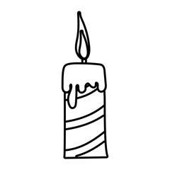 Isolated striped candle vector design