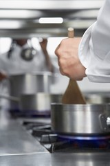 Chefs Cooking In Kitchen