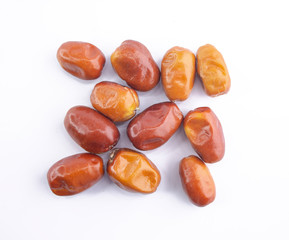 Elaeagnus in plate, on white background very fresh elaeagnus in plate,