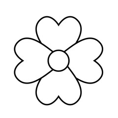Isolated flower ornament vector design