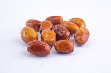 Obraz premium Elaeagnus in plate, on white background very fresh elaeagnus in plate,