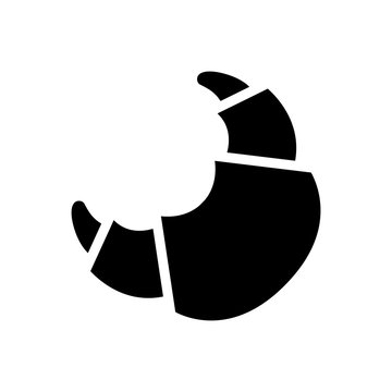 Croissant icon vector simple design