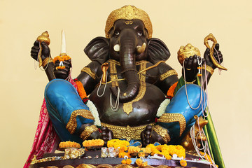 Beautiful dark brown Ganesha statue