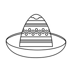 Isolated mexican hat vector design
