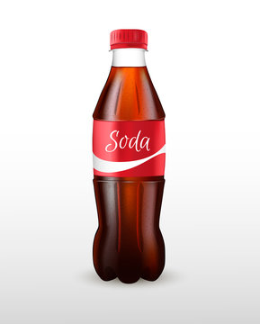 Bottle of soda. Fast food drink symbol