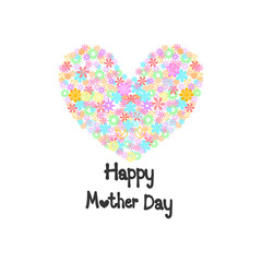 Mother's day with flowers background. vector illustration 