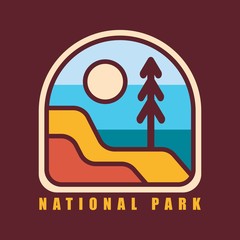 Simple logo badan nature design illustration