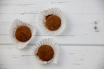 Fototapeta na wymiar handmade candy truffle without sugar. Sweet dessert for you wholesome food