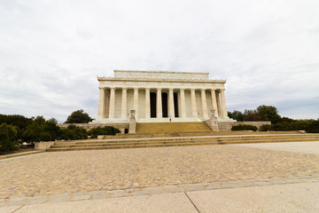 View of the Abraham Lincoln Memorial & ceremonial approach (Lincoln Steps), National Mall, Washington DC