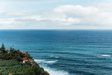 Breaking waves on the coast of Tenerife island, Canary islands, Atlantic ocean, Spain