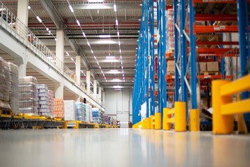 Warehouse full of goods, no people