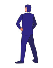 Isolated avatar man of back vector design