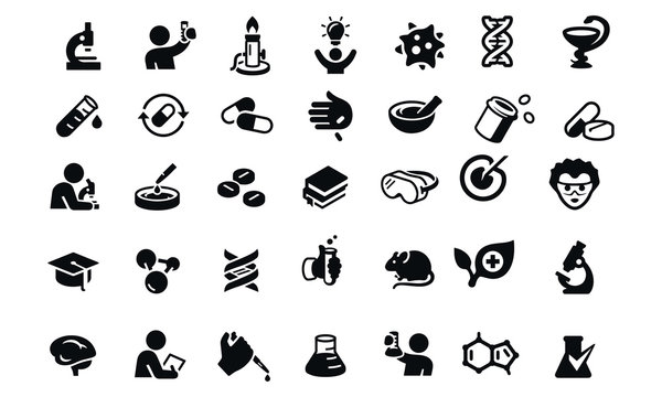 Biomedical Science And Laboratory Icons