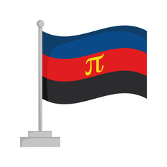 Fototapeta na wymiar Polyamorous pride flag isolated on white background Vector Illustration