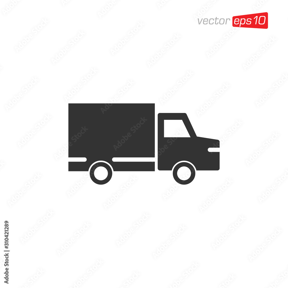 Wall mural truck delivery icon design illustration