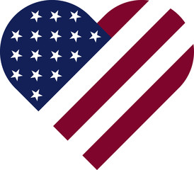Flag Heart - United States