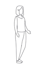 Isolated avatar woman vector design