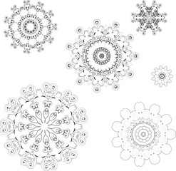 mandalas ornament vector abstract texture