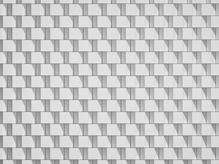 Abstract white and gray geometry background tiling; seamless monochrome texture pattern 3d rendering, 3d illustration