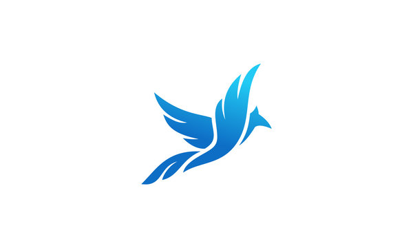 Abstract bird logo stock image