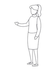 Isolated avatar woman vector design