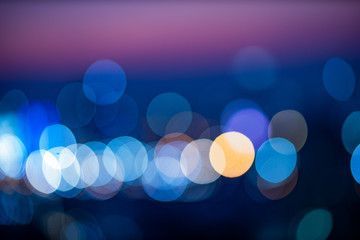 Light night bokeh city blur. Abstract background